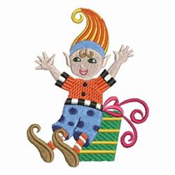detailed christmas Christmas elf machine embroidery pattern - Happy Elf for Christmas Ornaments