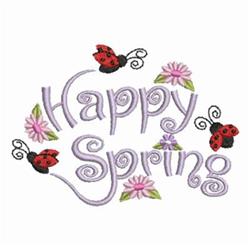 beginner-friendly spring spring machine embroidery pattern - Happy Spring for patchwork quilt blocks