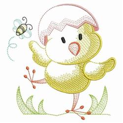 bird beginner-friendly machine embroidery - Hatched Chick for Kids Bags