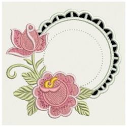 detailed rose machine embroidery pattern - Heirloom Cutwork Circle for Table Covers