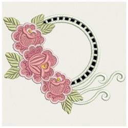 detailed rose machine embroidery pattern - Heirloom Cutwork Circle for festive table runners