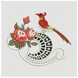Heirloom Cutwork - 4x4 bird detailed machine embroidery design for reusable tote bags