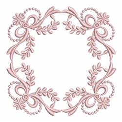 Heirloom Frame - 4x4 leaf detailed machine embroidery design for Table Centerpieces