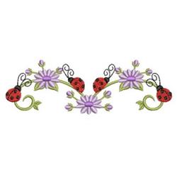border beginner-friendly machine embroidery - Heirloom Ladybug Border for reusable tote bags