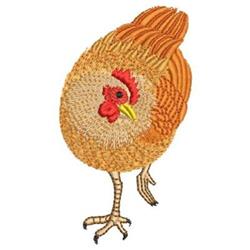 Hen Walking - 4x4 bird detailed machine embroidery design for kitchen tea towels