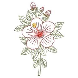 rose beginner-friendly machine embroidery - Hibiscus perfect for patchwork quilt blocks