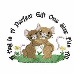 mice detailed machine digital embroidery - Hugging Mice perfect for Fishing Gear