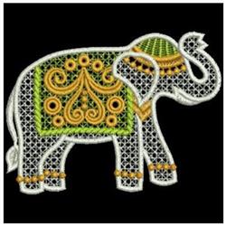 elephant FSL lace machine embroidery - Indian Elephant perfect for kitchen tea towels