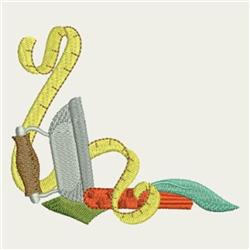 Iron Corner - 4x4 corner beginner-friendly embroidery design for reusable tote bags