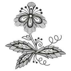 bloom beginner-friendly machine embroidery - Jacobean Bloom for decorative pillow covers