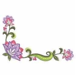 leaf detailed machine embroidery - Jacobean Corner perfect for festive table runners