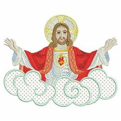 detailed jesu machine digital embroidery pattern - Jesus perfect for Prayer Blankets