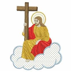 cross detailed machine digital embroidery - Jesus perfect for Religious Apparel