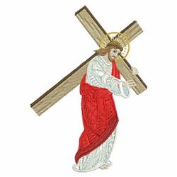 Jesus - 5x7 cross detailed machine embroidery design perfect for Prayer Shawls