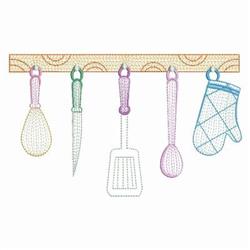 Kitchen Utensils - 5x7 utensil beginner-friendly embroidery design for Holiday Decor