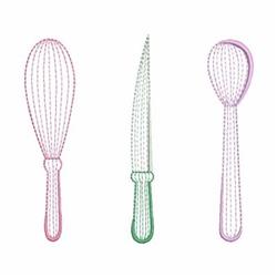 utensil quick stitch machine embroidery - Kitchen Utensils for Table Centerpieces