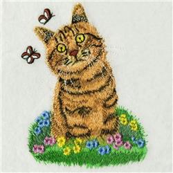 Kittens - 5x7 kitten detailed machine embroidery design perfect for kitchen tea towels