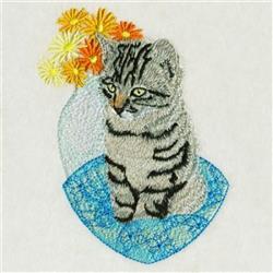 detailed kitten machine embroidery pattern - Kittens for decorative pillow covers