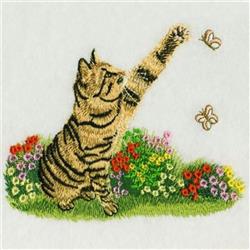 Kittens - 5x7 kitten detailed machine embroidery design perfect for kitchen tea towels