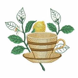 Lemon Tea Set - 4x4 set detailed machine embroidery design perfect for Table Linens