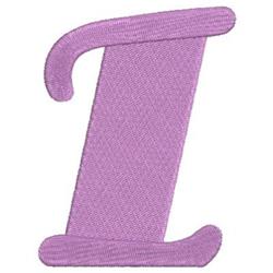 Stylized letter I in soft purple with smooth texture and rounded edges, playful design for decor.