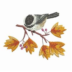bird detailed machine digital embroidery - Lil Chickadee perfect for Wall Art