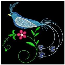 Long Tail Bird - 4x4 bird beginner-friendly embroidery design for kitchen tea towels