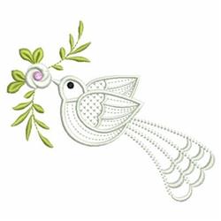 Love Dove - 4x4 dove beginner-friendly embroidery design for patchwork quilt blocks