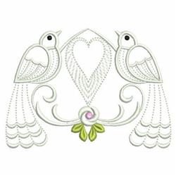 dove beginner-friendly machine embroidery - Love Doves for decorative pillow covers