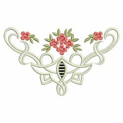beginner-friendly corner machine embroidery pattern - Lovely Cutwork Corner for reusable tote bags