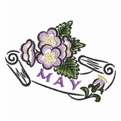 detailed flower machine embroidery pattern - May Flowers perfect for kitchen tea towels