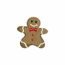 quick stitch christmas gingerbread man machine embroidery pattern - Mini Gingerbread Man for patchwork quilt blocks