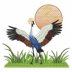 detailed bird machine embroidery pattern - Mourning Sun for patchwork quilt blocks