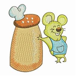 salt detailed machine digital embroidery - Mouse With Salt perfect for Dining Decor