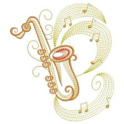 Music Notes 3 - 4x4 note beginner-friendly embroidery design for patchwork quilt blocks