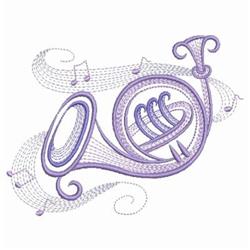 beginner-friendly note machine embroidery pattern - Music Notes 3 for patchwork quilt blocks
