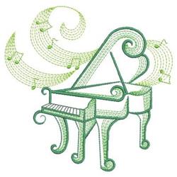 Music Notes 3 - 4x4 note beginner-friendly embroidery design for decorative pillow covers