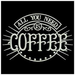 Need Coffee - 4x4 coffee beginner-friendly embroidery design for reusable tote bags