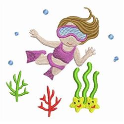 Ocean Diver - 4x4 diver beginner-friendly embroidery design for reusable tote bags