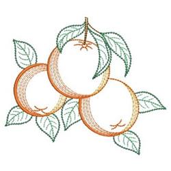 beginner-friendly leaf machine embroidery pattern - Oranges Outline for reusable tote bags