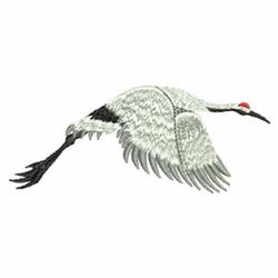 bird beginner-friendly machine embroidery - Oriental Cranes for reusable tote bags