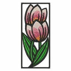 detailed tulip machine embroidery pattern - Outlined Tulips for Craft Projects