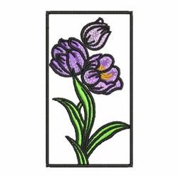 tulip detailed machine digital embroidery - Outlined Tulips perfect for kitchen aprons