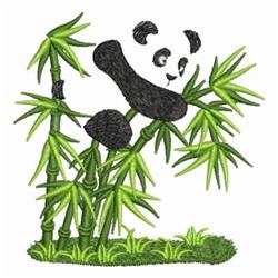 bear detailed machine digital embroidery - Panda Climbing perfect for Art Smocks