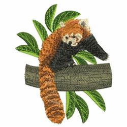 tree detailed machine embroidery - Panda In Tree perfect for patchwork quilt blocks