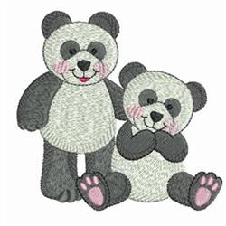 detailed pal machine embroidery pattern - Panda Pals for decorative pillow covers