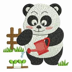 detailed bear machine embroidery pattern - Pandas perfect for decorative pillow covers