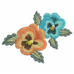 Pansies - 4x4 leaf detailed machine embroidery design perfect for reusable tote bags