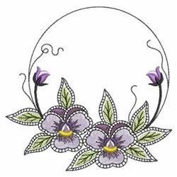 frame beginner-friendly machine embroidery - Pansy Frame for patchwork quilt blocks
