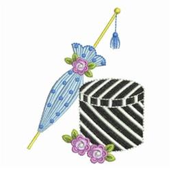 box detailed machine embroidery - Parasol & Hat Box perfect for Picnic Accessories